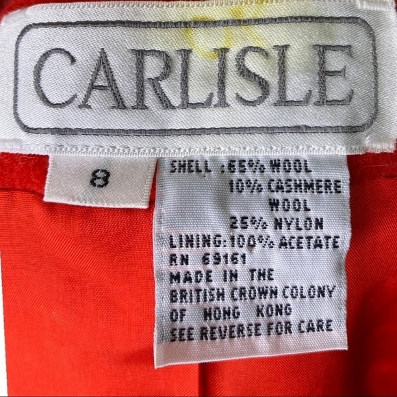 Carlisle Jacket With Side Closure Red Size 8 - Picture 4 of 5